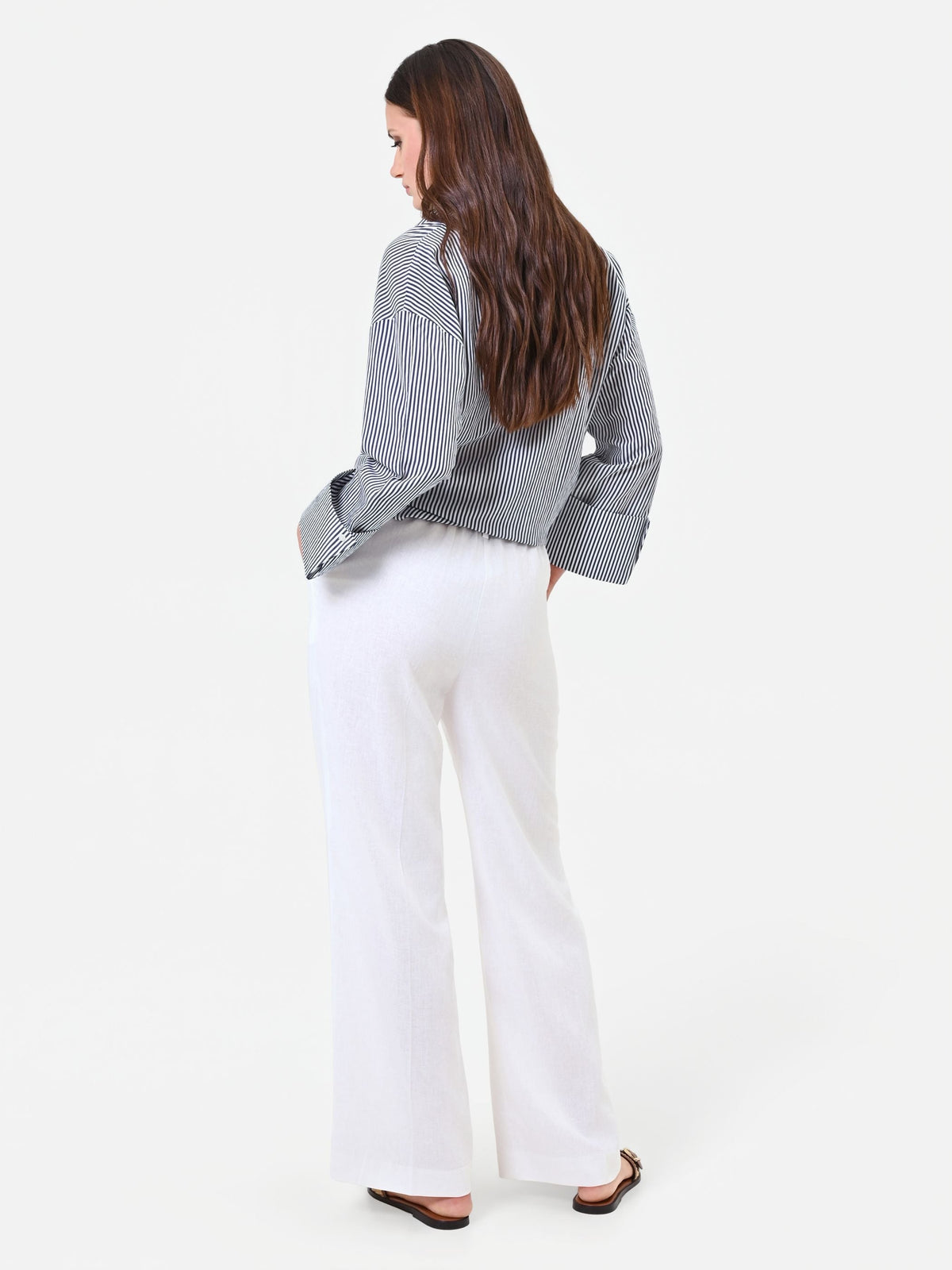 Pantalone bianco in lino