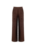 Pantalone a palazzo cioccolato in jacquard