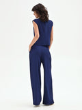 Pantaloni Studio palazzo blu indaco