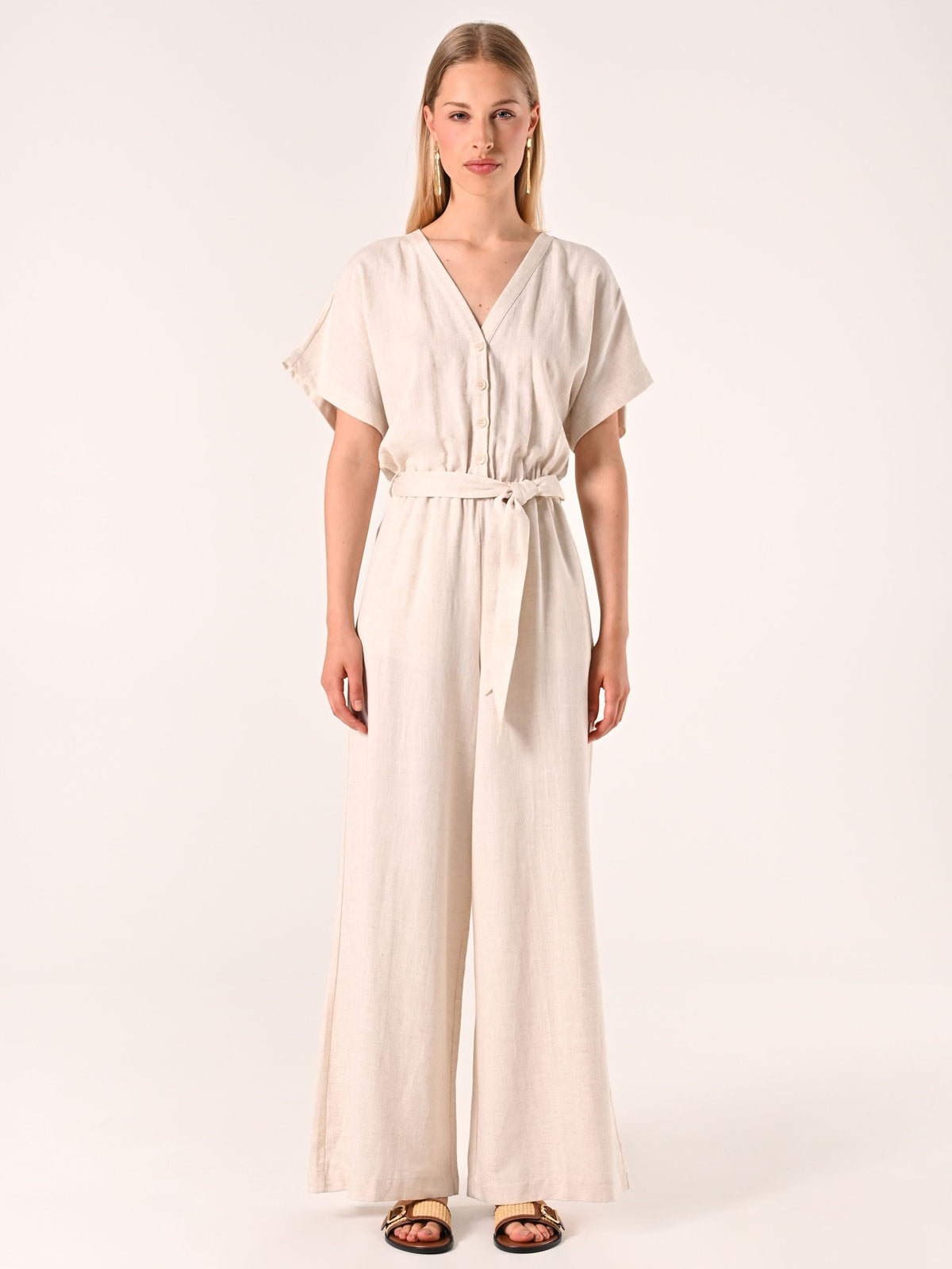 Tuta Beige  in Lino Cotone