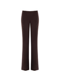 Pantalone a palazzo moro marrone in scuba mano crepe