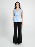 Top in Raso Azzurro