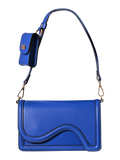 Borsa in Simil Pelle Blu Cina