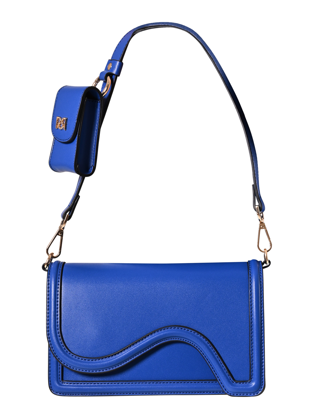 Borsa in Simil Pelle Blu Cina