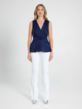 Top in Raso Blu