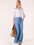 Pantaloni in Chambray Ampi
