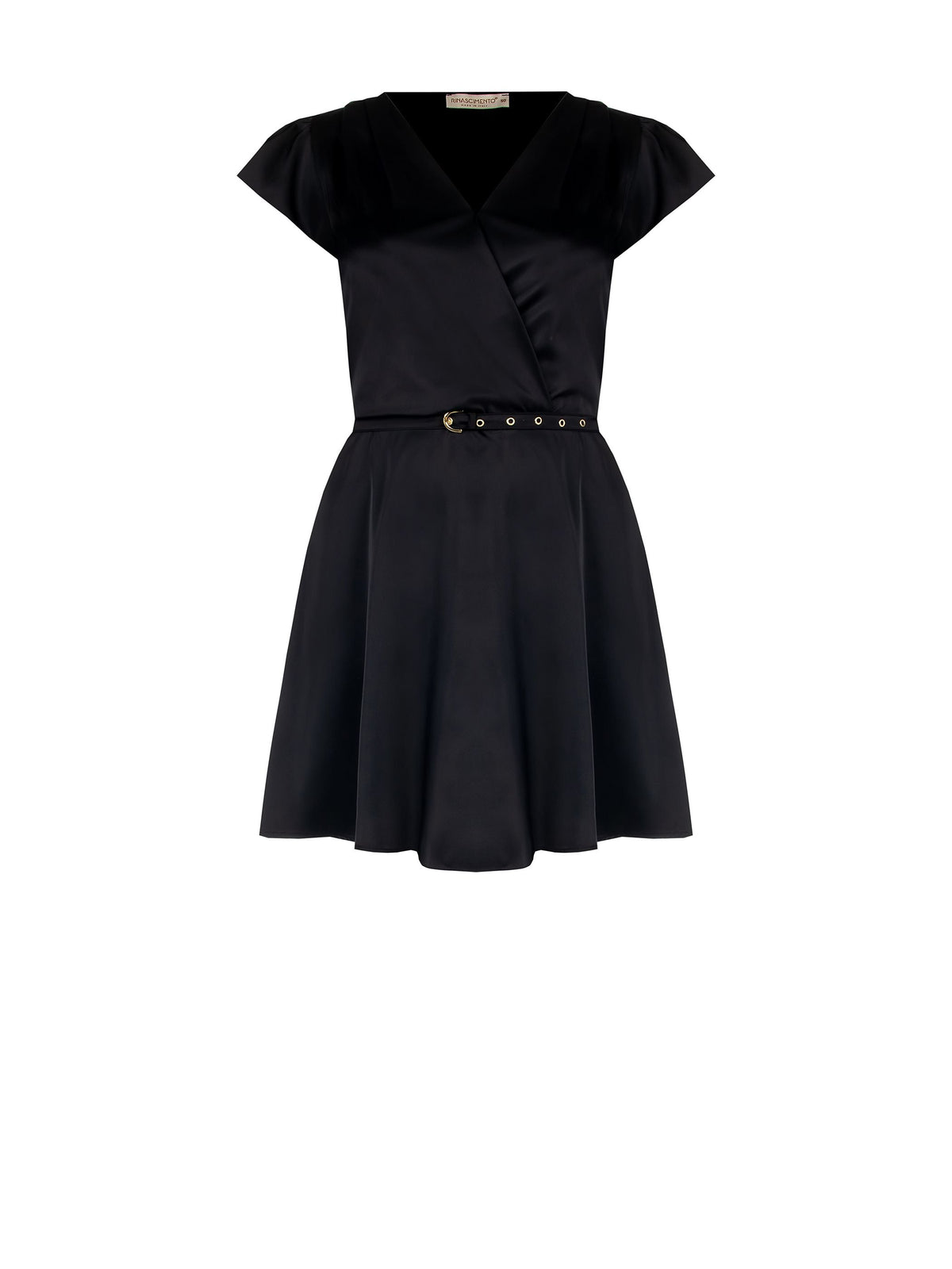 Abito Curvy in Raso Nero