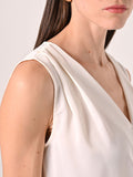 Top Incrocio in Raso Bianco