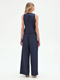 Pantaloni jeans palazzo blu