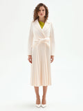 Cappotto bianco plissé