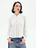 Camicia panna bianco dalla linea fluida