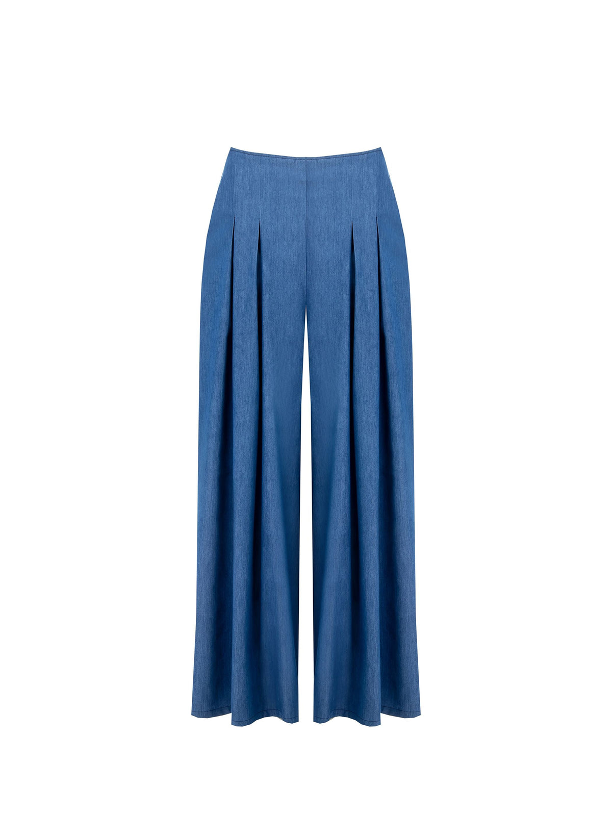 Pantaloni Ampi in Chambray