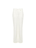 Pantalone palazzo in misto cotone lyocell bianco