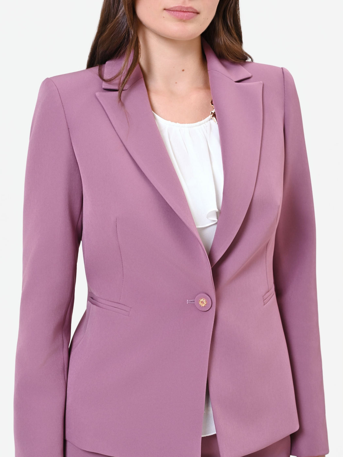 Giacca blazer monopetto rosa antico