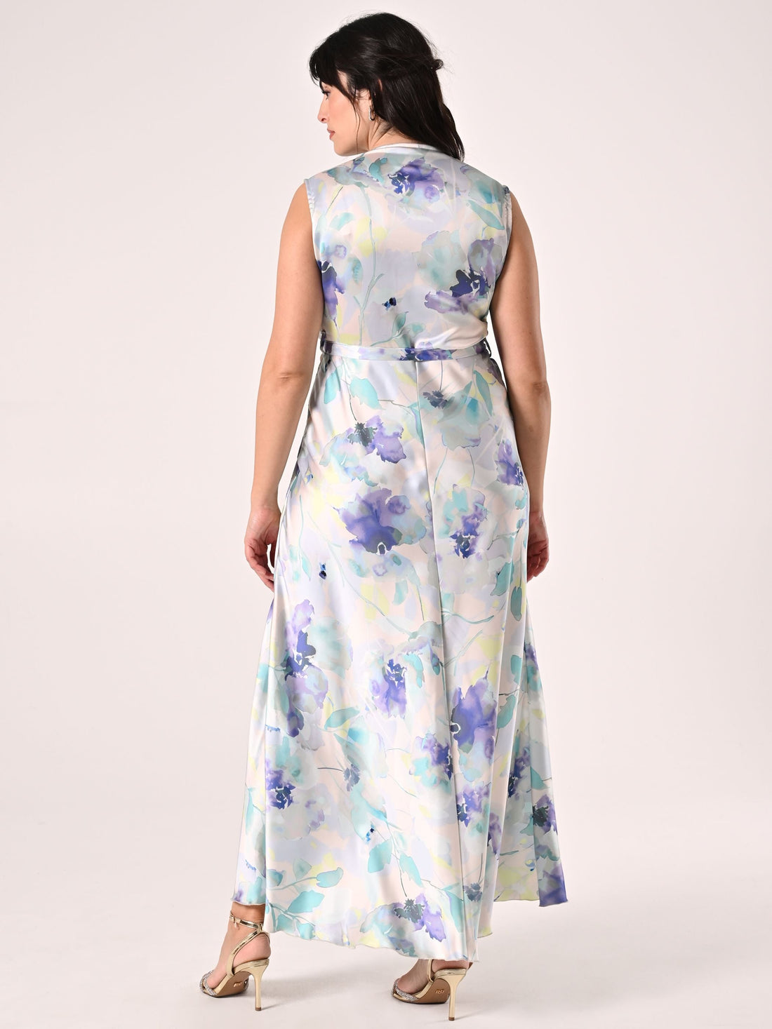Abito Lungo Curvy stampa Floreale