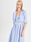 Coprispalle in Raso Rinascimento atelier Azzurro