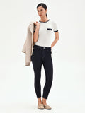 Jeans skinny blu stile marinniére