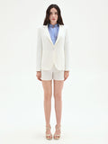 Giacca blazer bianca monopetto