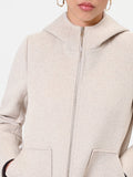 Giacca tortora beige con cappuccio