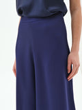 Pantalone atelier a palazzo blu indaco