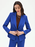 Giacca blu cina dalla linea sciancrata