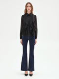 Camicia nera con rouches