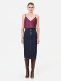 Top lingerie in raso bordeaux rosso