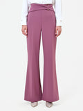 Pantalone a palazzo rosa antico in scuba crepe