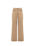 Pantaloni Beige con Patte