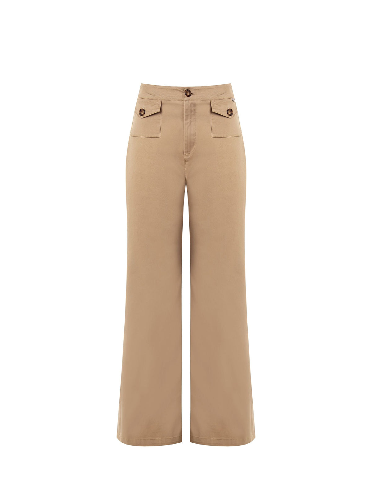 Pantaloni Beige con Patte