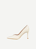 Décolleté beige in vernice