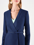 Giacca blu con cintura