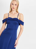 Abito Rinascimento atelier Blu con Spalle Scoperte