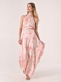 Abito scollo all'Americana Marmorizzato Rosa