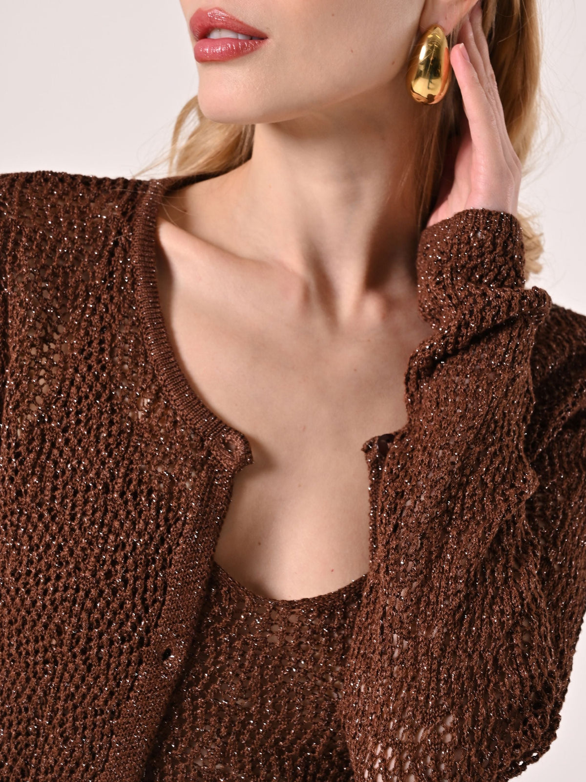Cardigan in Maglia Lurex