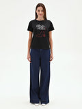 T-shirt nera 'The Devil Wears Prada' in cotone