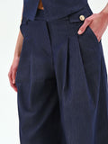 Pantaloni jeans palazzo blu