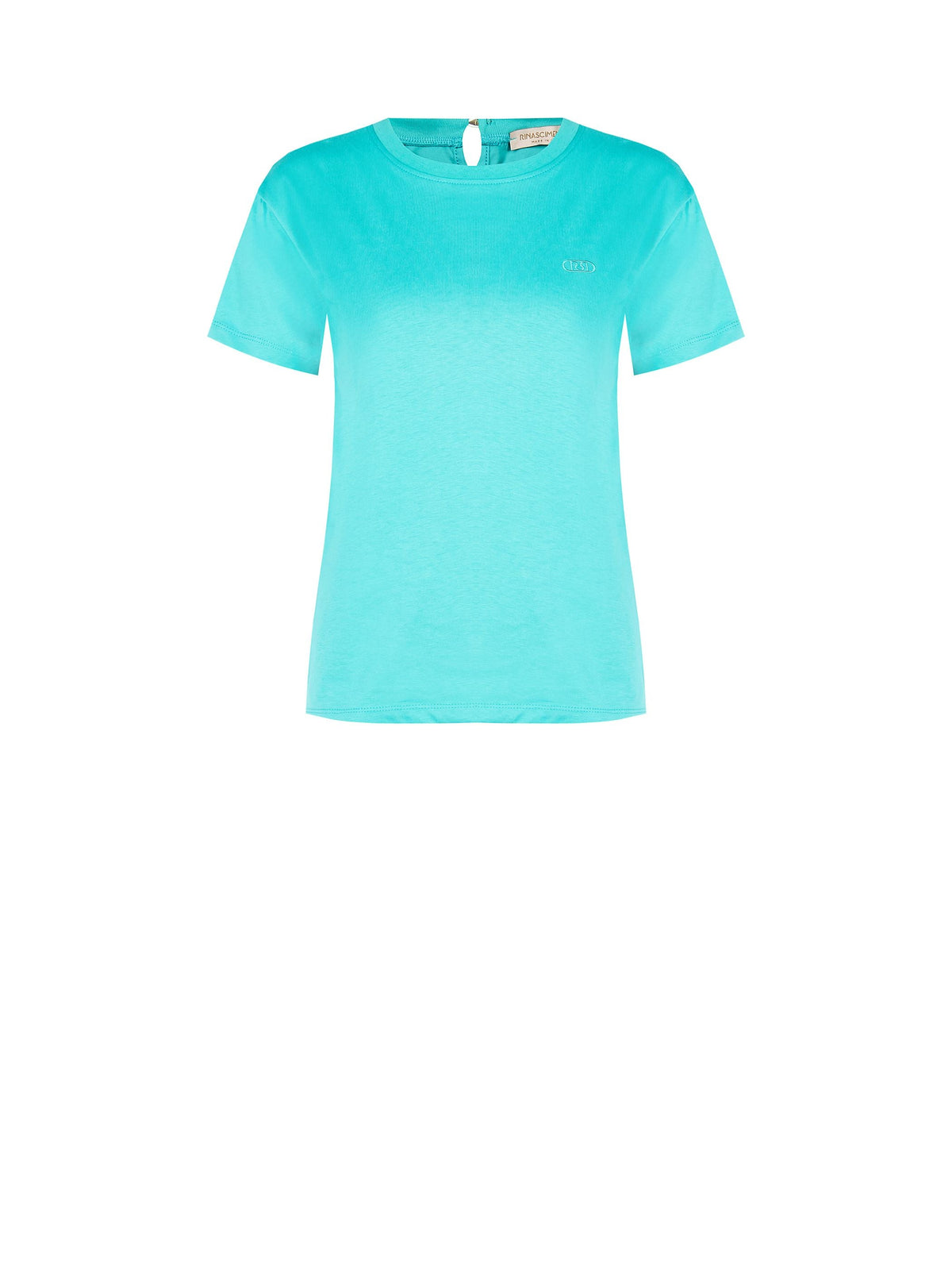 T-Shirt in Cotone Verde Acqua