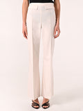 Pantaloni Bianchi in Cotone con Patte
