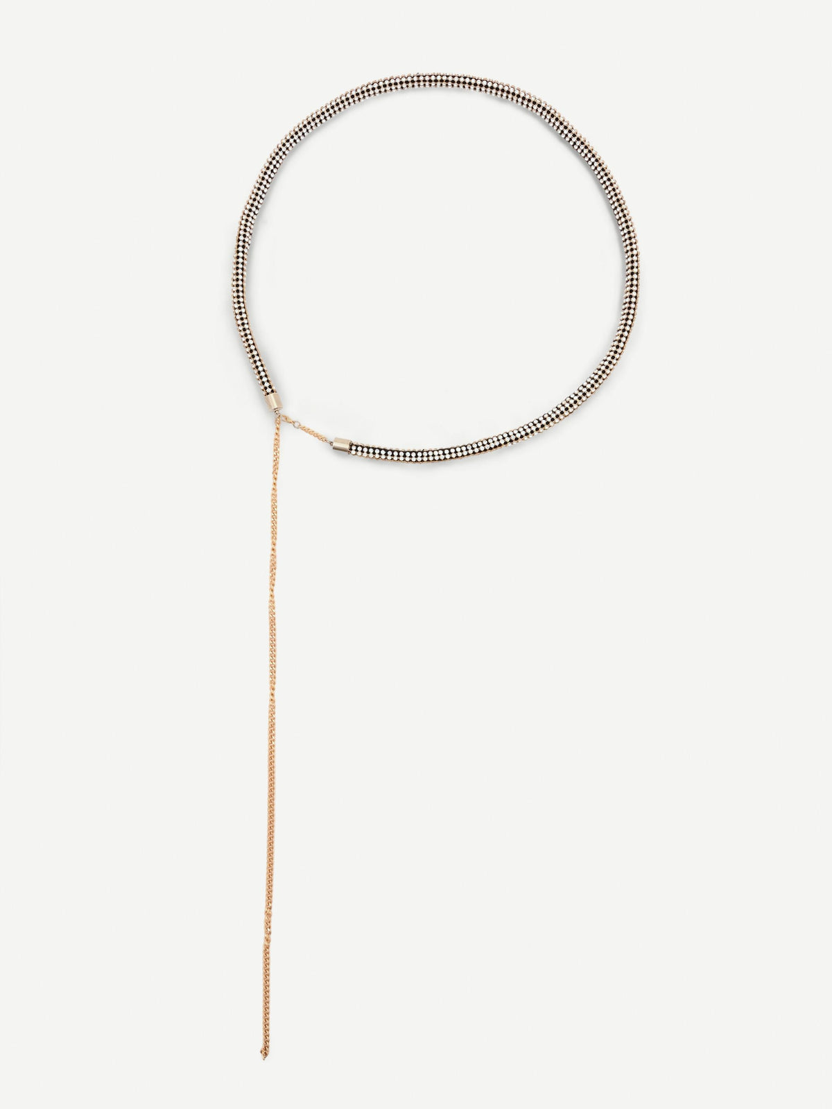 Cintura dorata con strass