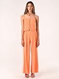 Top Arancione in Tessuto Fluido