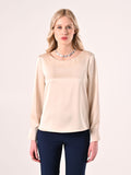 Blusa Beige in Raso