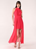 Abito High-Low Fuxia