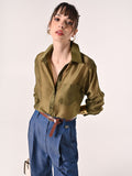 Camicia Verde Militare in Lyocell