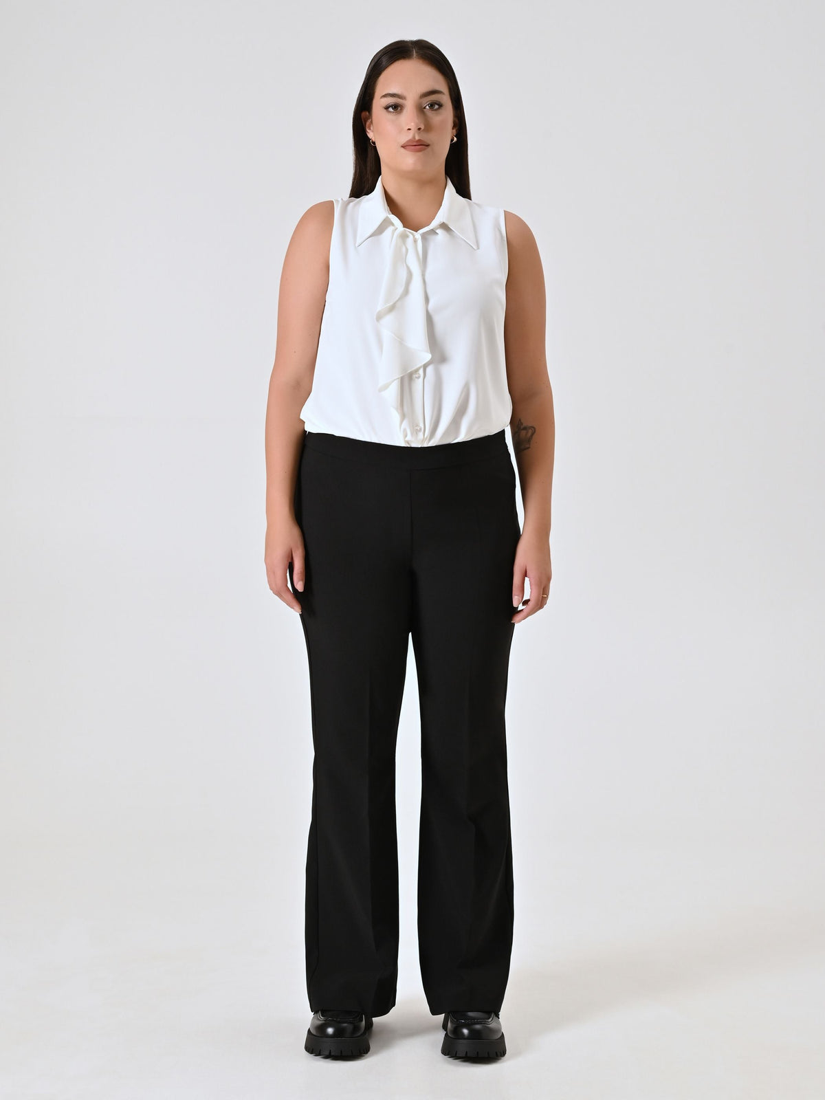 Pantalone Curvy a Zampa Nero