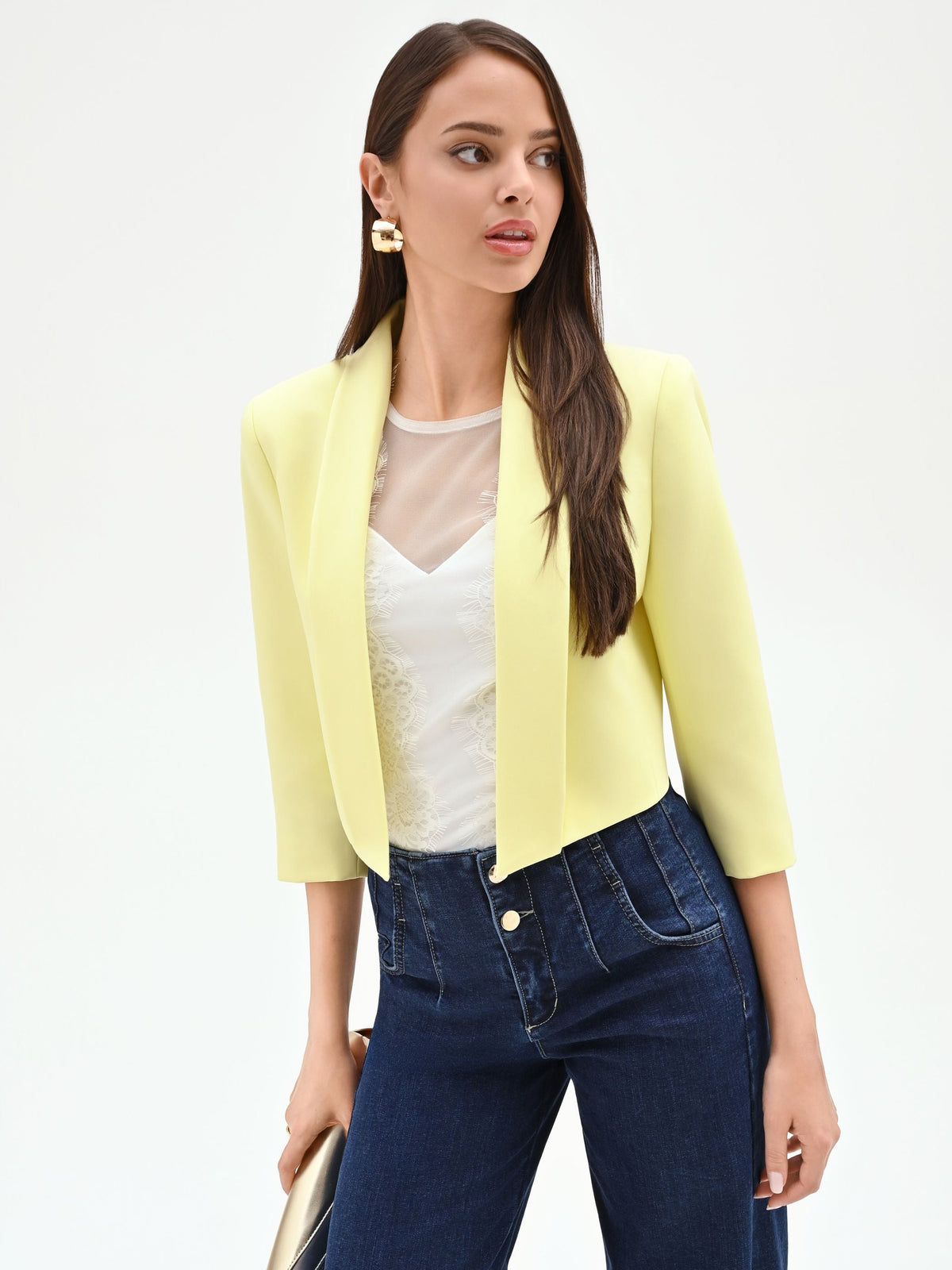 Giacca bolero giallo chiaro
