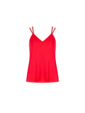 Top rosso fragola con doppie spalline