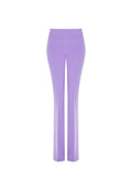 Pantaloni in Tessuto Tecnico Lilla con Fascione in Vita