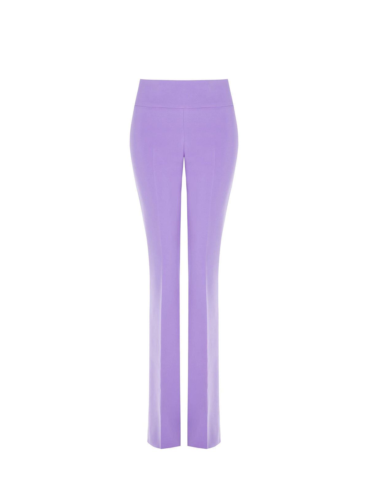 Pantaloni in Tessuto Tecnico Lilla con Fascione in Vita