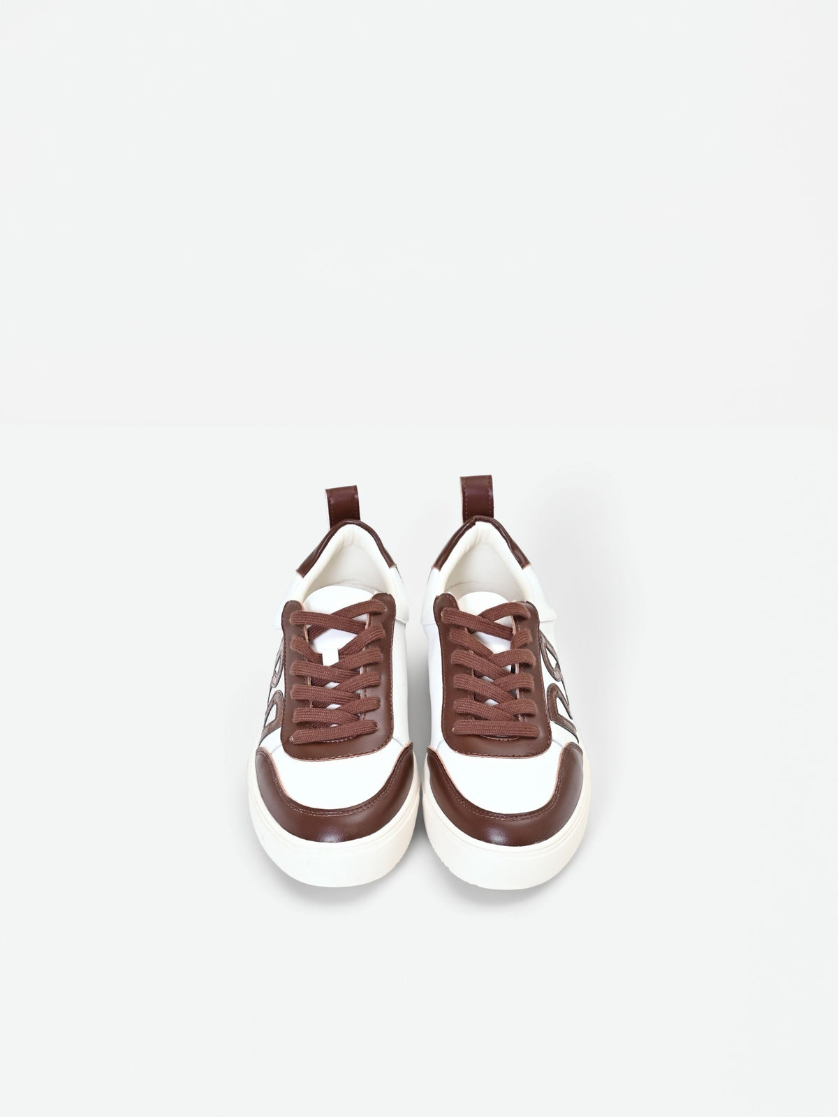 Sneaker cioccolato con inserti effetto coccodrillo